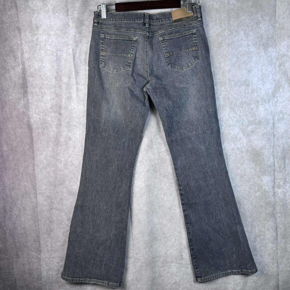 Y2K Gray GLO Flare Jeans Size 9 - Picture 2 of 9